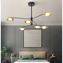 Nordic postmodern style minimalist bedroom art LED lights, dining room, study, living room multi-head chandelier 2024 - buy cheap