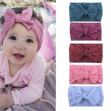 5PCS Bow Headbands For Baby Girls Toddler Turban Solid Headband Hair Band BowAccessories Headwear Bow Knot Hair Bands 2024 - buy cheap