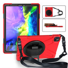 Case For iPad Pro 11 case Heavy Duty Rugged Shockproof Cover 360 Rotate Kickstand/Hand+Neck Strap for New iPad 11 2018/2020/2021 2024 - buy cheap