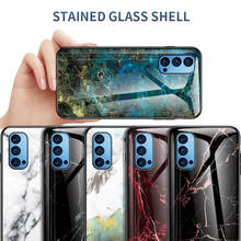 Marble Tempered Glass Phone Case For OPPO Reno 4 3 Pro Cover Coque For OPPO Reno 2 2Z A ACE Z Anti-fall Protective Case Shell 2024 - buy cheap