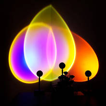 Pôr do sol lâmpada do projetor led night light casa rainbow colorido atmosfera decoração de parede usb candeeiro mesa luminária quarto foto HNL-101 2024 - compre barato