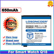 LOSONCOER-batería recargable de iones de litio para reloj inteligente Q18, batería de polímero de 650 V, alta capacidad, 3,7 mAh 2024 - compra barato