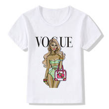 Camiseta moderna de verano para niños y niñas, ropa con estampado Pop blanco, diseño Harajuku, Top de cuello redondo para bebé 2024 - compra barato