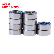 High Quality 10PCS 5x10x4 mm metel MR105-2RS Miniature Ball Bearings Rubber Sealed Ball Bearing 2024 - buy cheap