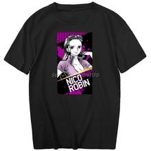 Japan Anime One Piece Nico Robin T-Shirt Men Summer Casual Men Clothing Retro Short Sleeve T Shirts Fashion Pattern Sportswear 2024 - buy cheap