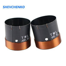 49.5mm Bass Voice Coil Black Aluminum Coil 4 Layers Round Wire For 50 core High-power Stage Subwoofer 6-8 OHM 350W-550W 2pcs 2024 - купить недорого