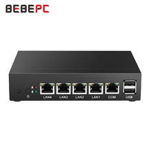 BEBEPC-Mini PC PfSense Celeron J1900 N2830 4LAN Gigabit Ethernet Router Firewall sin ventilador Industrial, Mini ordenador Ubuntu 4-RJ45 2024 - compra barato