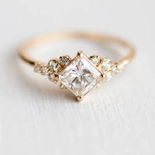 Milangirl простые минималистичные стильные кольца на палец скромный дизайн с милым белым кубическим цирконием камень помолвка кольца для девушек 2024 - купить недорого