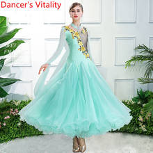 Slap-up-vestido de competição de dança, roupa para dança de salão, bainha grande, traje de apresentação padrão da valsa 2024 - compre barato