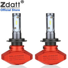 Zdatt-lâmpada led para farol de carro, farol de neblina automotivo sem ruído, h4, h7, h1, h11, hb3, 9005, hb4, 9006, 12v, 80w, 8000lm, 2 peças 2024 - compre barato