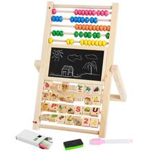 Montessori Educational Kids Toys Wooden Multifunction Abacus Learning Stand Counting Cognition Board Early Educational Math Toy 2024 - buy cheap