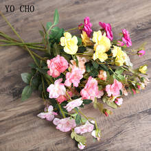 Artificial Chinese Roses Flowers Long Branch Silk Fake Flores for DIY Wedding Decor Home Hotel Autumn Table Crafts Fake Flowers 2024 - buy cheap