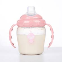 260ml Baby Training Drinking Cups Infant Kettle Printed Duckbill Double Handles Cup Dual Handle Drinking Cup Feeding BPA Free 2024 - buy cheap