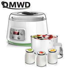 DMWD Electric Yogurt Maker With 4 Cups Automatic Yoghurt Rice Wine Machine Buttermilk Sour Cream Natto Making Machine 1.3L EU US 2024 - buy cheap