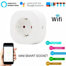 Mini tomada inteligente ue 16a, plugue básico sem fio com controle remoto por aplicativo, adaptador para tomada inteligente 2024 - compre barato