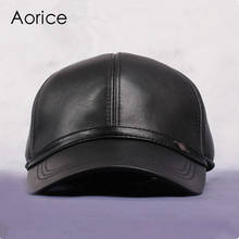 Aorice-gorra de béisbol de cuero genuino para hombre, gorro de 100% ajustable para deportes al aire libre, mantiene el calor, HL044, otoño e invierno, novedad de 2021 2024 - compra barato