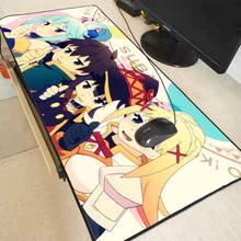 Mairuige New Japan Anime Konosuba Megumin Durable Rubber Large Lock Edge Mouse Mat Pad Size for 300*600 and 400*900*2mm For CSGO 2024 - buy cheap