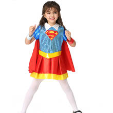 Menina carnaval purim super menina traje halloween liga super-herói cosplay fantasia vestido de festa 2024 - compre barato