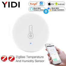 Tuya Smart ZigBee Smart Temperature And Humidity Sensor Battery Powered Security With Tuya Smart Life App Alexa Google Home 2024 - buy cheap