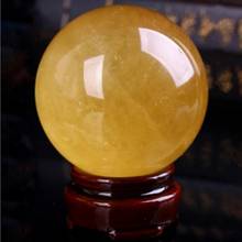 Yellow Calcite crystal ball natural stones and minerals reiki healing gemstones decoration feng shui decor cristal piedras 2024 - buy cheap