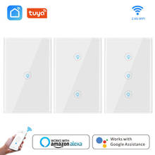 Wifi Smart Light Switch Glass Screen Touch Panel Voice Control Wireless Wall work with Alexa Google Home Tuya smart life home 2024 - buy cheap