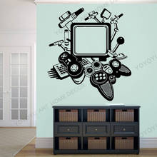 Large compute Gamer wallpaper murals Eat Sleep Game wall stickers video game wall decals Customized For Bedroom decors wx260 2024 - buy cheap