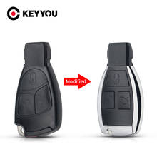 KEYYOU-carcasa de llave de coche remoto modificada, 2/3/4 botones para Mercedes Benz C E S M CLS CLK W203 GL SLK S clase CL55 AMG C230 Fob 2024 - compra barato