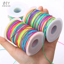 100M Colorful Elastic Rope DIY Craft Supplies Handwork Materials Jewelry Beaded Stretch Cords Basteln Gift Packing Tags Touw 2024 - buy cheap