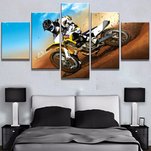Painting Canvas 5 Piece HD Print Large Motocross Racing Sports Wall Art Picture Home Decoration Living Room Canvas Painting 2024 - buy cheap