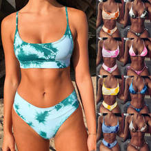 2020 New Push-up Swimwear Women Two Piece Swimsuit Tankini Swimsuits Women High Waist Bikini 2 Piece Girls Swim Bathing Suit 2024 - buy cheap