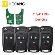 HE Xiang Car Remote Control Key For Chevrolet Malibu Cruze Aveo Spark Sail ID46 Chip 315MHz 434MHz Replacement HU100 Flip Key 2024 - buy cheap