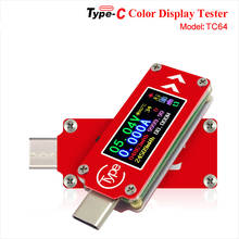 TC64 Type-C цветной ЖК-дисплей USB Вольтметр Амперметр измеритель напряжения тока мультиметр батарея PD заряд внешний аккумулятор USB тестер 2024 - купить недорого