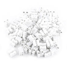 100pcs/Lot Terminal Block 10A 220V High Pressure Resistant 2 Pin Push Quick Wire Cable Connector White Wiring Terminal 2024 - buy cheap