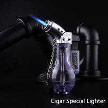 Новая компактная Бутановая струйная зажигалка, турбо-факел, зажигалка, ветрозащитная распылительная Зажигалка 1300 с, без газа, винная бутылка, гаджеты для мужчин 2024 - купить недорого