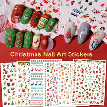1 Sheet Winter Nail Stickers Snowman Snowflake Deer Design Self Adhesive Transfer Decals Christmas Nail Art Decoration Stickers 2024 - buy cheap