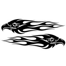 Funny Double Eagle Flame Car Sticker Motorcycle Car Sticker Applicable To Various Models of Pvc Car Stickers Black/white, 20*5CM 2024 - buy cheap