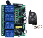 Transmissor de rádio, receptor e controle remoto ac110v 220v, 230v, 4 canais, 10a, código de aprendizagem, janela, porta de garagem - foto 2026