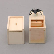 Prank Wooden Scare Box Spider Hidden in Case April Fool's Day And Halloween Funny Gift Toys For Your Kids Make Fun 2024 - buy cheap