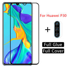 Funda para huawei p30, protector de pantalla de vidrio templado, coque en huawei p30 p 30, película de lente de cámara hawei huwei huawi honor 2024 - compra barato