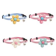 Pet Cat Collar With Bell Adjustable Flower Deorative Collar Cat Pet Supplies Cat Accessories Collar Small Dog Chihuahua 2024 - buy cheap