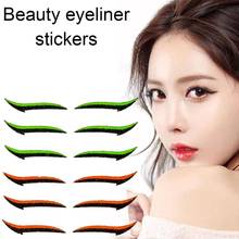 6 Pairs=12pcs Eyelid Line Stick Reusable eyeliner stickers Cat Eye Makeup Double Eyelid Sticker Eyeliner Makeup Sticker New 2024 - buy cheap