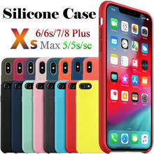 Есть оригинальный логотип силиконовый чехол для телефона для iPhone 7 8 Plus жидкий силиконовый чехол для iPhone X XR XS Max с розничной посылка 2024 - купить недорого