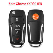 5 pçs/lote xhorse xkfo01en fio chave remota para ford condor flip 4 botões chave inmóvel rei versão em inglês 2024 - compre barato