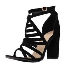 sexy Gladiator High Heels Women Narrow Brand Hollow Women Sandals Buckle Strap Summer Fashion Sandalias 2024 - buy cheap