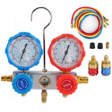 Refrigerant High/Low Pressure Gauge Manifold Diagnostic Manometers Set Car Air Conditioning Repairing Tool Carbon Steel 2024 - buy cheap