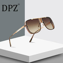 Gafas De Sol cuadradas para hombre, lentes De Sol masculinas De estilo aeronáutico, con diseño De marca, a la moda, DPZ, 2019 2024 - compra barato