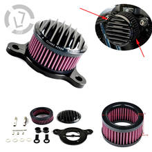 Black CNC Motorcycle Air Filter System Air Filter For Harley Sportster XL883 XL1200 1991 1992 1993-2016 2015 2024 - buy cheap