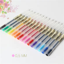 12 Colors Set 0.5mm Gel Ink Pen Writing Painting Drawing Marker Pen Student Stationery Store Pen School Office Supply Gift 2024 - buy cheap