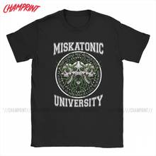 Camisetas de la Universidad Miskatonic para hombre, Camiseta de algodón Vintage de Cthulhu Lovecraft, camisetas de manga corta con cuello redondo, ropa de Idea de regalo 2024 - compra barato