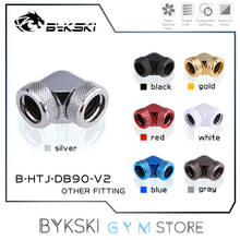 Bykski-accesorio de tubería dura, serie en ángulo de 90 grados, PETG 14mmX2 OD/acrílico/Metal, Conenctor de tubería rígida en 7 colores 2024 - compra barato